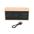 Miniatyrbild 1 av 8: Väggklocka Elektronisk Klocka Temperatur Fuktighet LED Digital Klocka Ljudkontroll Väggklocka