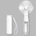 Pikkukuva 2 / 5: Kannettava 3-in-1 Mini Käsikäyttöinen Tuuletin USB-Lataus Akkutoiminen Taskutuuli USB-Laturilla ja Taskulampulla