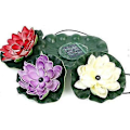 Miniatyrbillede 1 af 4: Solenergi Flydende Lotusblomst LED Accent Lys til Pool Dam Have Natlys
