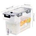 Miniatyrbillede 2 af 8: 3,5 l plastik drikkedispenser drikkevareautomat med tapp is-juice dispenser til daglig brug i køleskabsfest