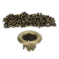 Miniatyrbilde 8 av 8: 500 stk trykknapper i jernmateriale, flate, glatte, lyse overflater, lette, fargerike syknapper YK4/5‑004 (bronse)