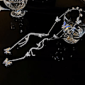Miniatyrbilde 1 av 5: Hodebånd med sommerfuglkvast for kvinner Krystall Rhinestone Håndlaget Bryllupshodeplagg Hodebånd Hårpynt Tiara