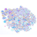 Miniatyrbilde 3 av 8: Konfetti Blomsterformede Glitter Paljetter Spangles Fest Bryllup Dryss Del Dekorasjonsutstyr (fargerike hvite)