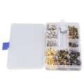 Miniatyrbillede 5 af 8: 360 stk. dobbelthætte nitter læder håndværksrør metal studs 6 mm 8 mm hultang indstillingsværktøj