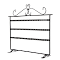 Miniatyrbillede 1 af 8: 72 Huller Øreringe Halskæde Armbånd Ringe Smykker Display Stande Bøjle Holder Rack Sort