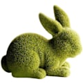 Miniatyrbild 1 av 5: Påskharefigur i mossa, Grön Fuskmosshare, Imitationsmossa Kanin Prydnad, Fluffig Flockad Kanin, Trädgårdsdekorationer