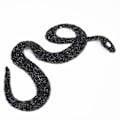 Miniatyrbild 3 av 8: SnakE-formade strass Trim Band Mesh Wrap Roll DIY Klädtillbehör Applikation (svart)
