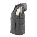 Miniatyrbilde 6 av 8: Oppvarmet vest med hette - Rask oppvarming - Jakke med 7 områder med karbonfiber - Konstant temperatur - USB-port for utendørs ski - XL - Grå