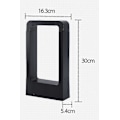 Pikkukuva 2 / 5: Pollari valaisinpistorasia sähkö LED 7W 3000k IP65 terassi ulkovalaistus puutarhalampun musta lämmin valkoinen design vedenpitävä koristevalo 30cm
