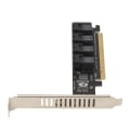 Miniatyrbild 7 av 8: PCIE till U.2 adapterkort PCIE X16 till 4 portar U.2 NVME SFF8643 SFF8639 PCIE Split Expansion Card med LED-indikator