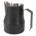 Miniatyrbilde 2 av 8: Melkeskummerkopp 304 Rustfritt Stål Tute Munn Skala Kaffe Latte Melkeskummerkopp for Arbeidskontor Matt Svart 550ml