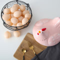 Miniatyrbilde 8 av 8: Oppbevaringskurv Jern Keramisk Høne Ornament Egg Fruktbeholder med håndtak Kjøkkenutstyr