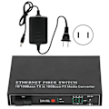 Miniatyrbillede 1 af 8: 4 porte Ethernet-fiberswitch TBC-MC3414ES20A Plug Play Stabile robuste computernetværks switche 100-240VUS stik