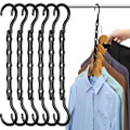 Miniatyrbillede 2 af 3: Pladsbesparende Organizer Garderobekroge - Sæt med 5, Magic Hanger - 39cm, Sort