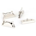 Miniatyrbillede 8 af 8: 4 sæt metal dekorative spænde kat klemme stopper lædervarer bagage jeans DIY tilbehør sølv B01-51-52059