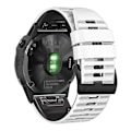 Miniatyrbillede 1 af 5: Garmin Tactix Delta/Enduro silikoneurrem - Horisontale striber Hvid Sort