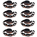 Miniatyrbild 1 av 5: 8 st 5-rings Hög Bärande Hängmattsremmar Förstärkt Polyester För Hem Utomhus Hängmatta-orange