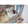 Pikkukuva 4 / 5: Miniatyyri-nukkitalosetti huonekaluilla - 3D-puutalo ja nukkeja