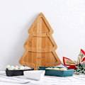 Miniatyrbild 4 av 5: Julgransformad keramisk serveringsbricka för frukt och godis, tallrik av