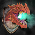 Miniatyrbild 5 av 5: Realistisk Jurassic Dinosaurhuvud Väggdekoration med LED-lampor - Perfekt Halloween-dekoration Ingen belysning Ingen spray Blå