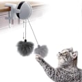 Miniatyrbild 1 av 4: Dotpet Pet Fling String Kattleksak Robot Interaktiv Jaktleksak Med Pomponer (vit)