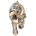 Miniatyrbillede 1 af 8: Elefant Statue Figur Figur Feng Shui Resin Dyre Ornament Kunst Håndværk Desktop Dekoration Guld M 10x5x10cm