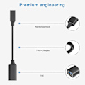 Miniatyrbild 5 av 5: 2 st Svarta USB C Hane till USB 3.0 Hona Adapter 2-Pack, Thunderbolt 3 Typ C OTG-omvandlare för MacBook Pro, iPad Air 4 5, Galaxy Z Fold 5, S23 S22 Plu