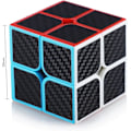 Pikkukuva 2 / 4: Magic Speed Cube 2x2 2x2x2 -nopeuskuutio, taikakuutio, hiilikuitutarra, loma-lahja lapsille ja aikuisille, musta