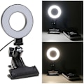 Miniatyrbilde 2 av 5: Laptop Ring Light for Datakonferansebelysning med Klemme 3 Dimbare Farger