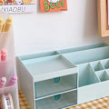 Miniatyrbillede 2 af 5: Skrivebordsopbevaringsboks Multi Grid Design Sød Smuk Skrivebordsarrangør Opbevaringsboks til Stationery Pens Lysegrøn