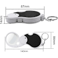 Miniatyrbillede 2 af 5: 1 x 5-rums LED Lup - Håndholdt Lup - Bærbar Lup - HD Lup med 45mm Diameter Flip Linse_SZXM