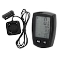 Miniatyrbillede 3 af 8: PVC Black Luminous Touching Screen Cykelcomputer Engelsk Cykel Speedometer CykeltilbehørSort Kabelført