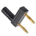 Miniatyrbilde 6 av 8: 10 STK U52 2 mm bananplugg Dobbeltrad kortslutningsplugg DIY-kabelkontakt 10 mm avstand svart