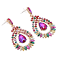 Miniatyrbilde 8 av 8: Vanndråpe Rhinestone Hengeøredobber Elegant Legering Glitrende Rhinestone Dangle Øredobber for Bryllup Midten KC Gull
