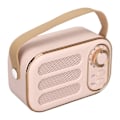 Pikkukuva 6 / 8: Bluetooth-kaiutin, stereo HiFi -ääni, USB-lataus, retro, kannettava langaton kaiutin kotiin ja matkoille, vaaleanpunainen