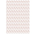 Miniatyrbilde 3 av 8: 100 stk binders gull søt unik form lett bærbar galvaniseringsprosess metall binders med oppbevaringsboks polygon