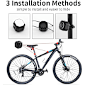 Miniatyrbild 4 av 5: Trådlöst cykelalarm - USB-laddningsbart, stöldskyddsvibrationslarm, 110 dB volym, justerbar sensor - Fjärrkontroll ingår