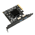 Miniatyrbillede 8 af 8: PCIE til USB3.1 udvidelseskort 10 Gbps stabil høj hastighed PCIE til 2 port USB3.1 Gen 2 værtscontroller udvidelseskort
