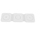 Miniatyrbilde 8 av 8: 3 i 1 trådløs lader for iPhone magnetisk sammenleggbar 3 i 1 ladestasjon reiselader for flere enheter hvit