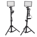 Miniatyrbilde 6 av 8: LED-påfyllingslys Dimbar 6000K USB LED-videolys med justerbart stativ for konferansesamtale Streaming videofotografering