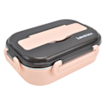Miniatyrbillede 7 af 8: 1L Bento Box 304 Rustfrit Stål Rum Indelinger Lækagesikker Bærbar Termisk Madkasse med Spisepinde Ske til PicnicPink