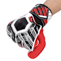 Miniatyrbillede 4 af 8: Latex nylon PU fingerbeskyttelse fodboldmålmandshandsker til voksne børn (rød 9#)