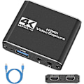 Pikkukuva 1 / 5: Kaappauskortti, videonauhoituskortti mikrofonilla 4K HDMI Loop-Out, 1080p 60fps - Videotallennin pelaamiseen/suoratoistoon, videoneuvotteluihin, toimii
