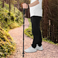 Pikkukuva 6 / 8: Ulkoilumatkailuun tarkoitettu neliosainen suora trekking-sauva, vaellus- ja vuorikiipeilyyn sopiva kävelysauva (musta)