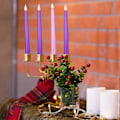 Pikkukuva 4 / 5: Wabjtam 4 kpl Led Liekitön Adventtikynttiläsetti Violetti ja Pinkki Adventtikartiot Joulun Adventtirituaaleihin, Loitsukellojen Soittoon, Loitsuihin