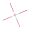 Miniatyrbild 7 av 8: Yogapinnar Stretching Tool Puckelback Corrector Sticks Infällbar rygghållningskorrigeringsstav för vuxet barn Rosa