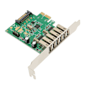 Miniatyrbillede 6 af 8: PCIE til USB udvidelseskort 6 USB2.0 Interface 15PIN SATA 480Mbps 12Mbps 1,5Mbps Desktop Computer Intern Hub til Win