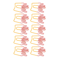 Miniatyrbilde 5 av 8: 100 stk binders Søt pommes frites form galvaniseringsprosess Lett bærbar metall binders