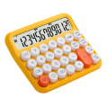 Miniatyrbillede 2 af 8: 12-cifret lommeregner Stort LCD-display Stor knap Standard mekanisk switch-regnemaskine til kontorskolehjem Citrongul