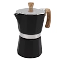 Pikkukuva 4 / 8: Moka-kahvinkeitin, alumiiniseos, nopea lämmitys, mukava kahva, kahdeksankulmainen, 150 ml, musta, sopii kaasu- ja sähköliedelle